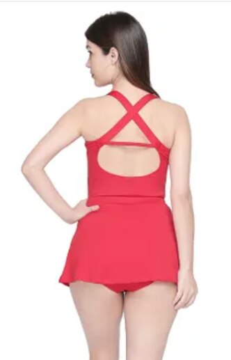 RED TANKINI SET (Red, XL, Body Fit)